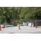 Dekorativ puller i aluminium | serie 495B | fastmonteret, til indst�bning i beton med jordanker, samlet l�ngde ca. 1300 mm | med 1 �je